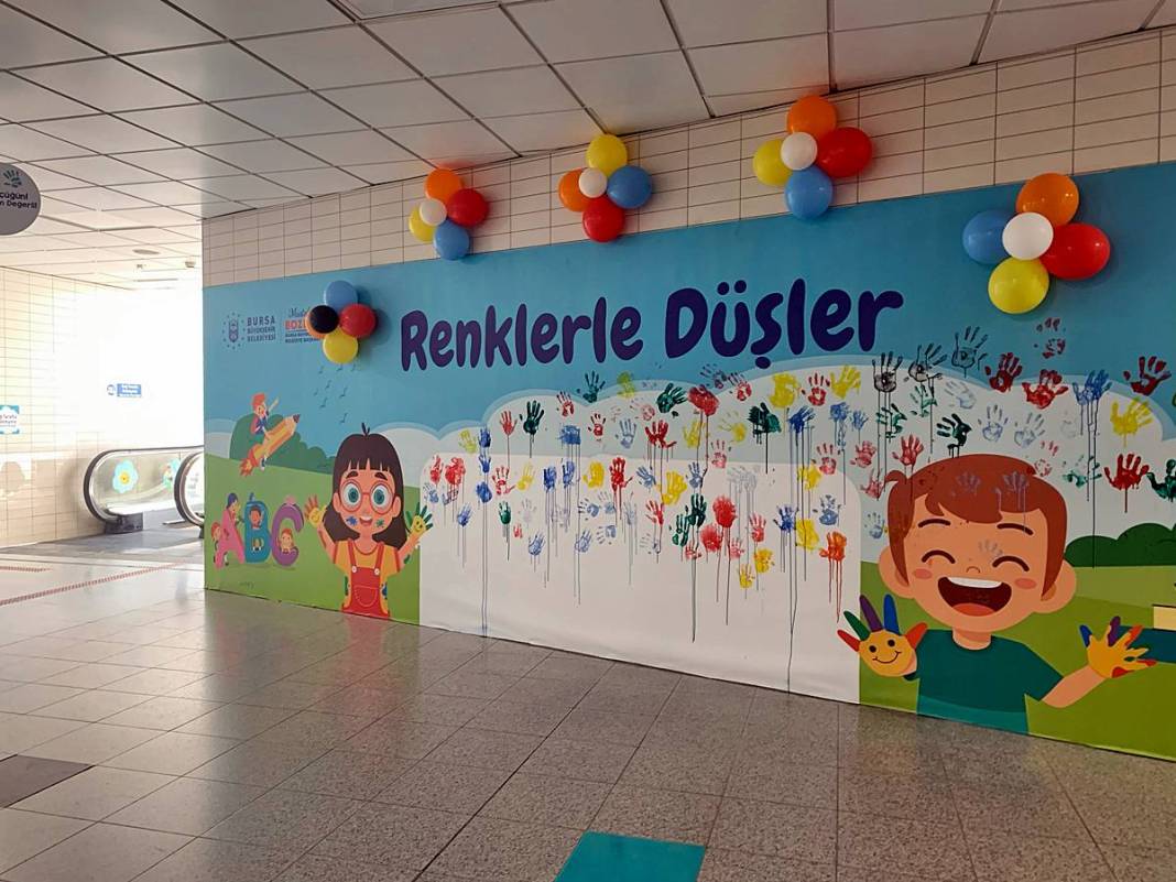 Çocuklar, bu metro istasyonundan çıkmayacak! Bursa'da 'Çocuk Dostu Metro İstasyonu' hizmete girdi 9